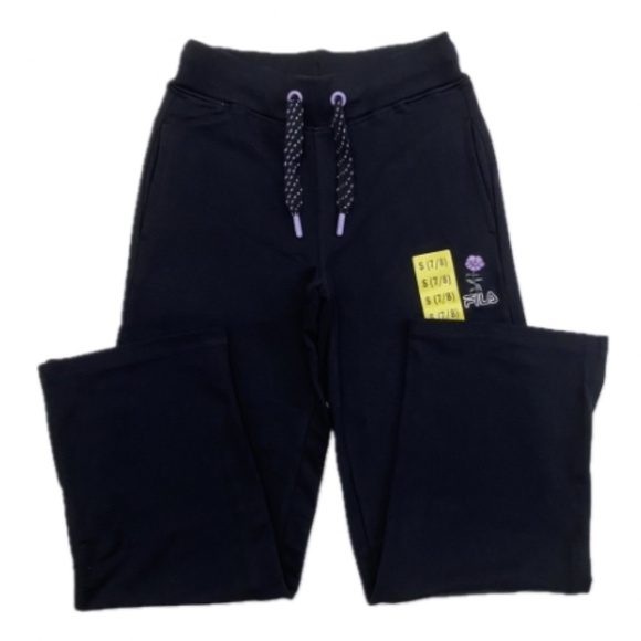 FILA Girls Wide Leg Pant, Black, Small (7/8) NWT - Picture 8 of 16